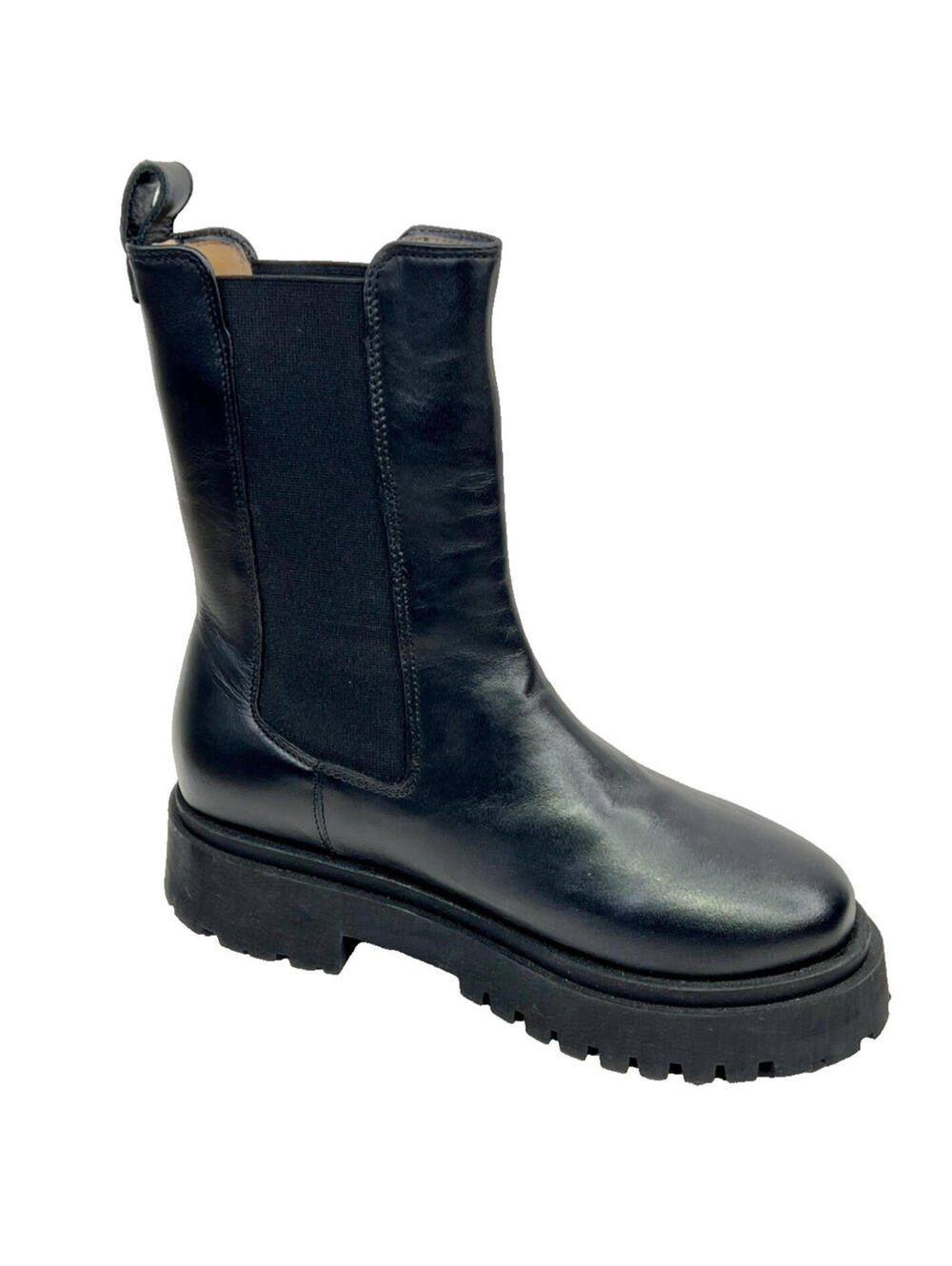 Banana Republic Women Size 7 Chunky Platform Italian Leather Chelsea Tall Boots